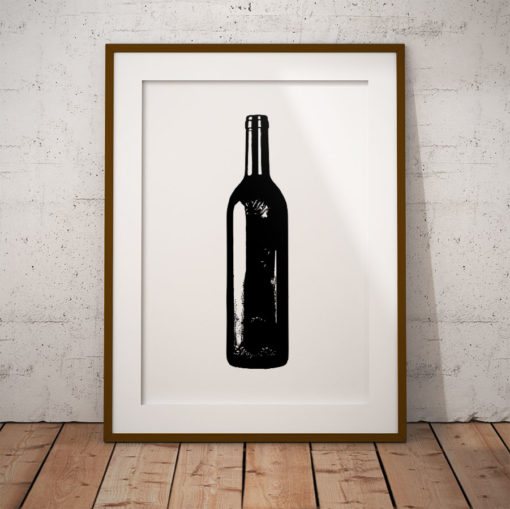 vinflaska poster flaskan