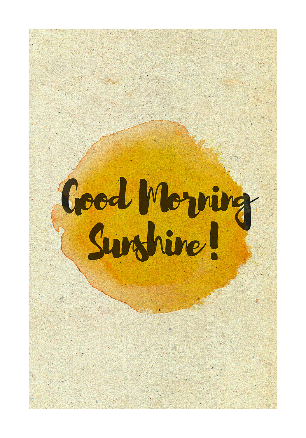 good morning sunshine poster