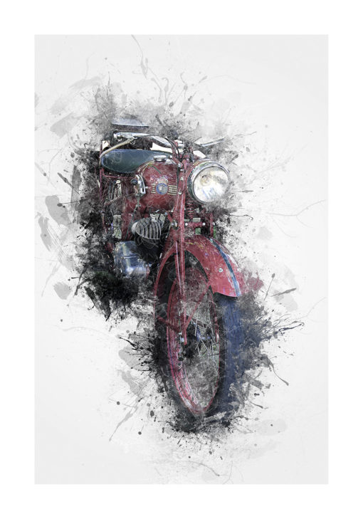 Röda Faran motorcykel poster