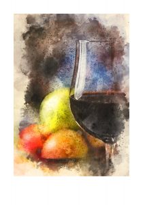 vin och frukt poster