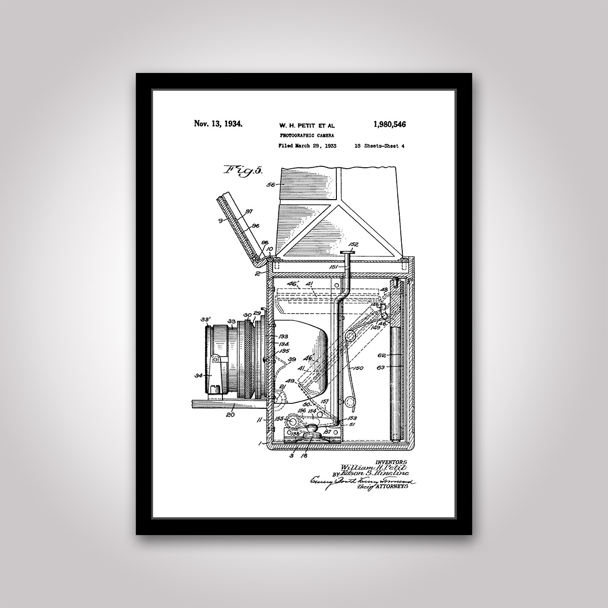 Photographic Camera patent poster
