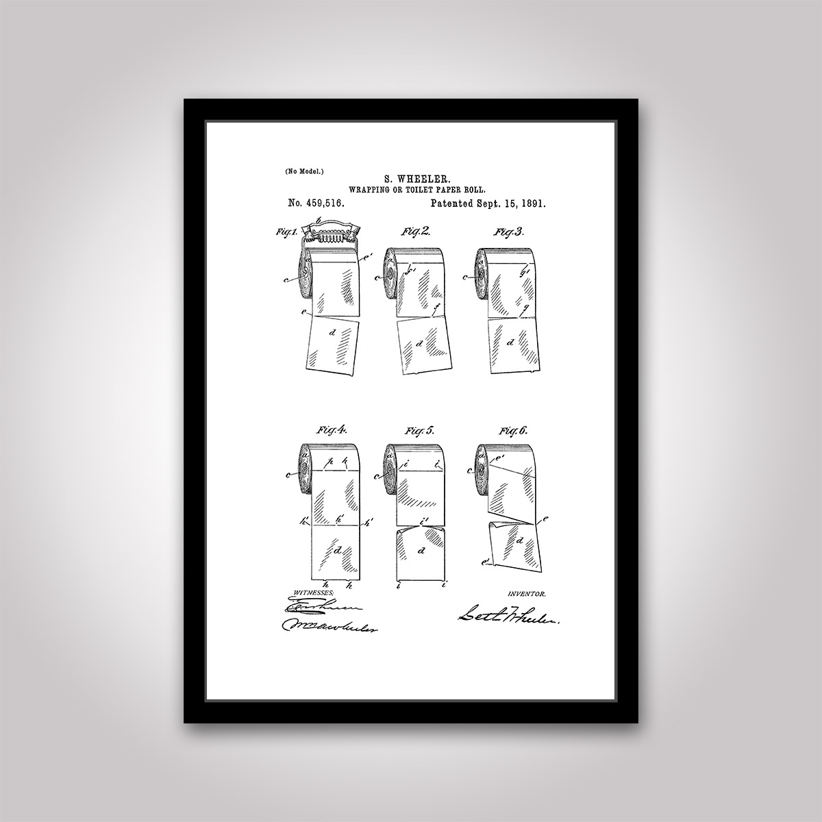 toalettpapper patentritning poster