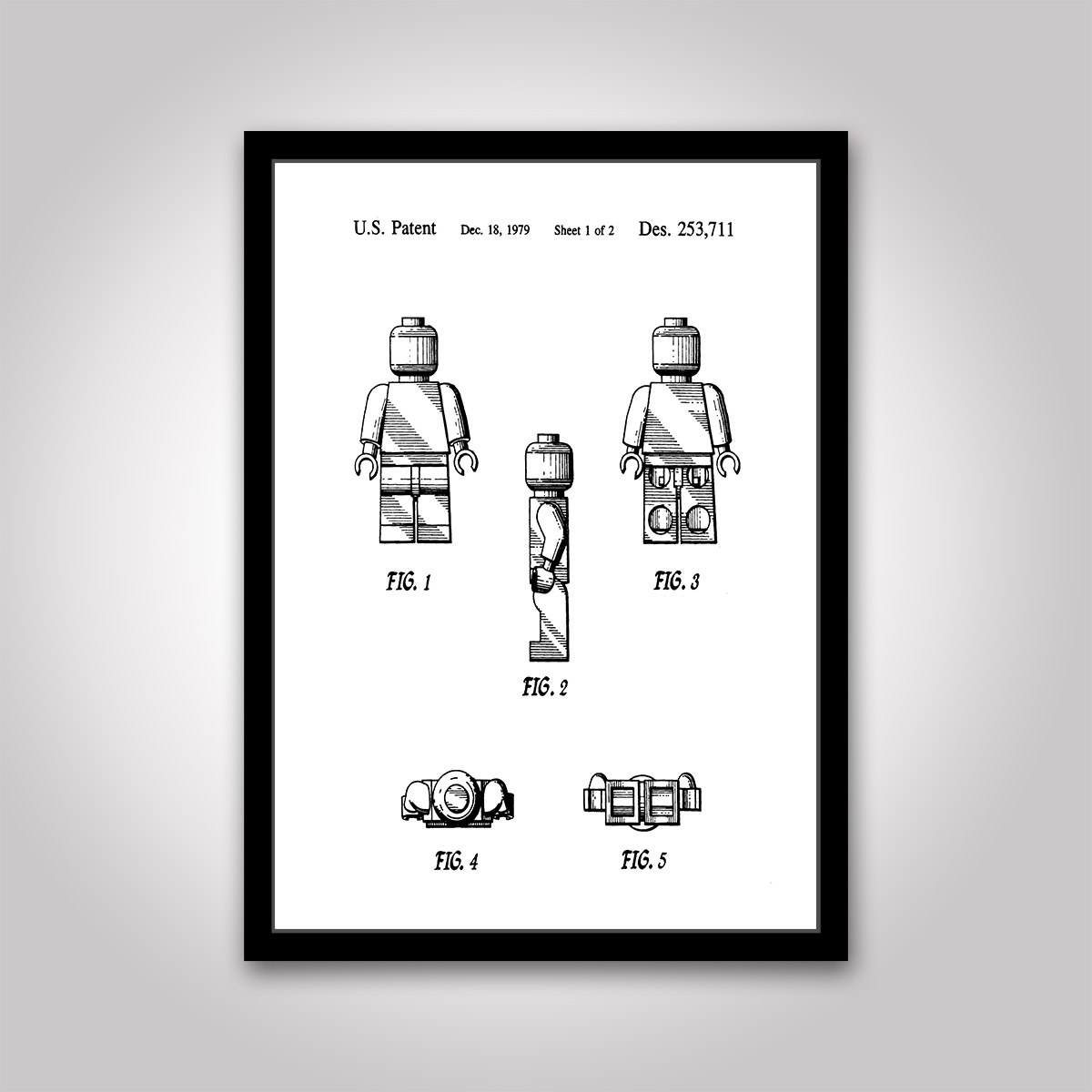 patentritning lego figur poster
