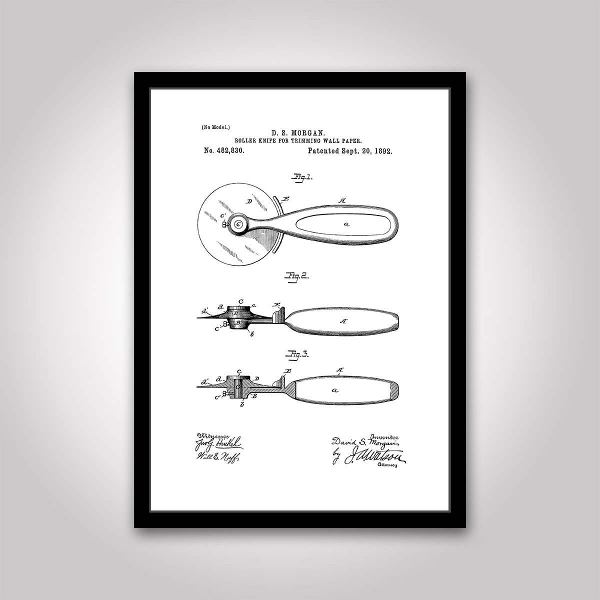 pizzakniv patent poster