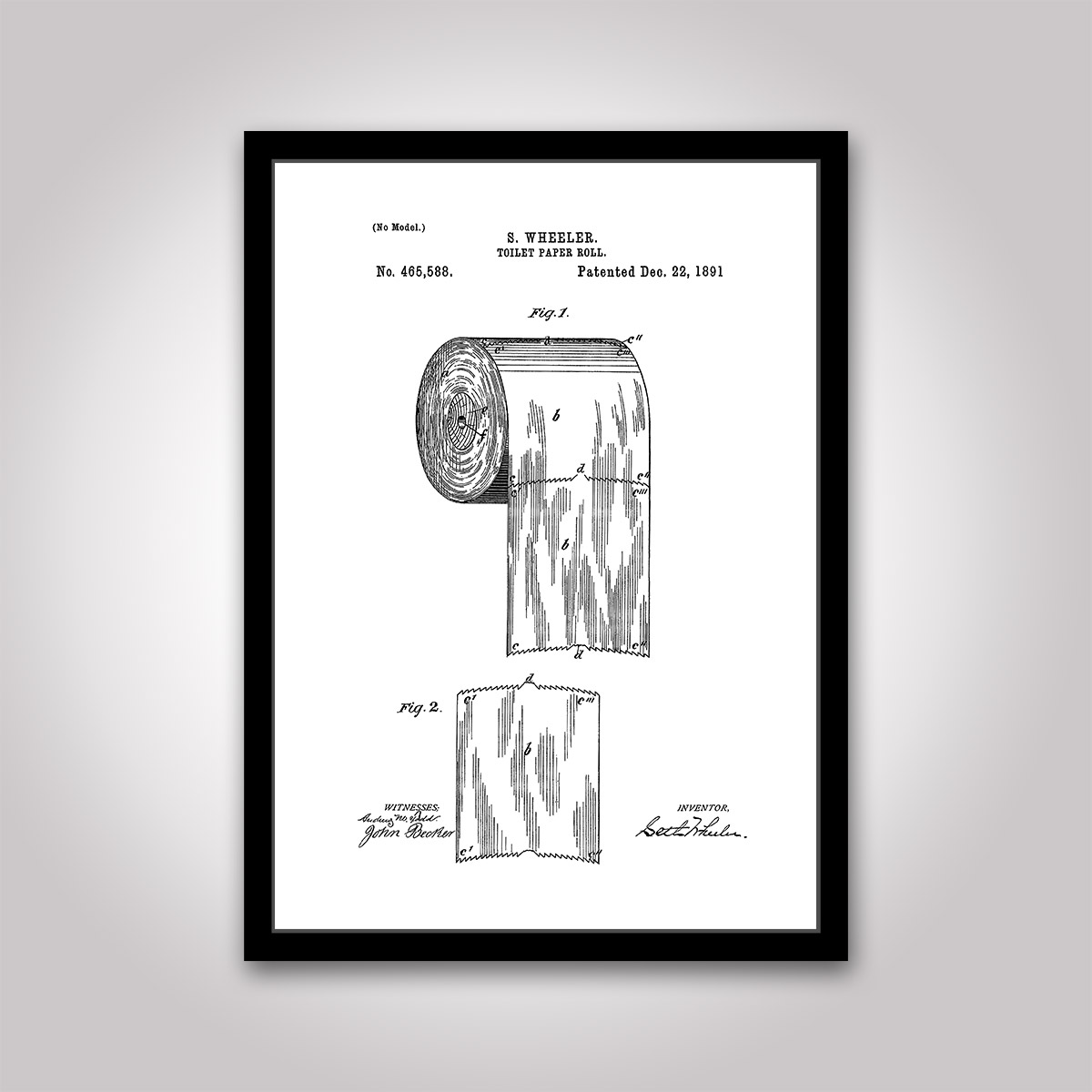 patentritning toalettpapper poster