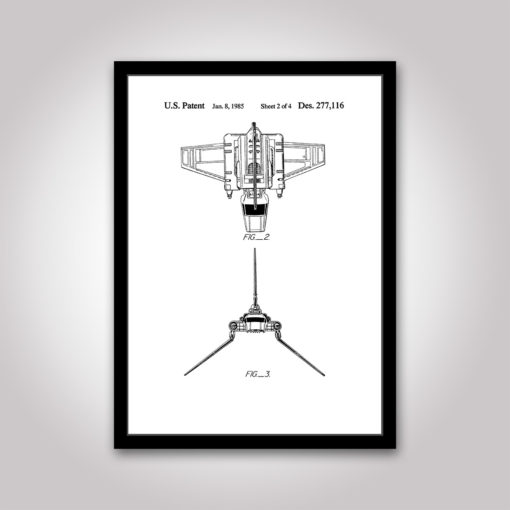 imperial shuttle star wars patentritning poster