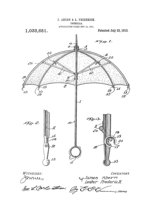 umbrella paraply patentritning poster