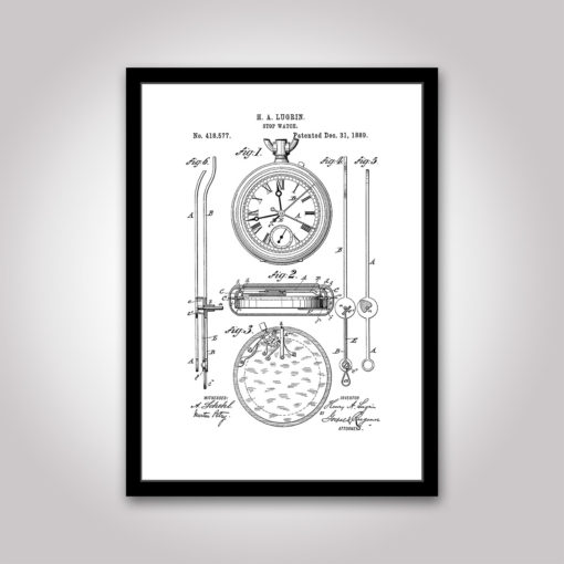 Lemania stoppur poster patent
